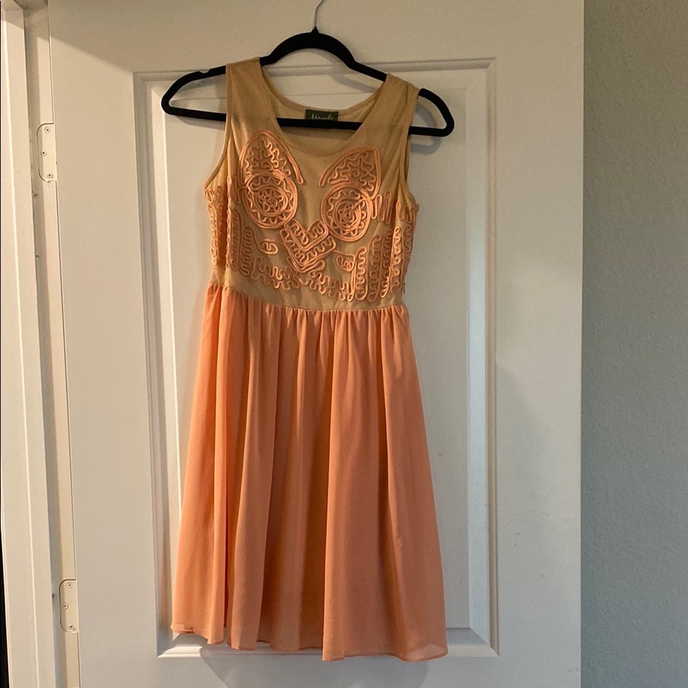 Elegant Apricot Special Occasion Dress